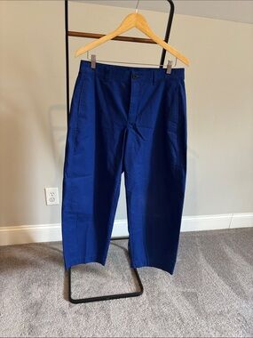 J crew electric blue barrel shaped Cotten pant